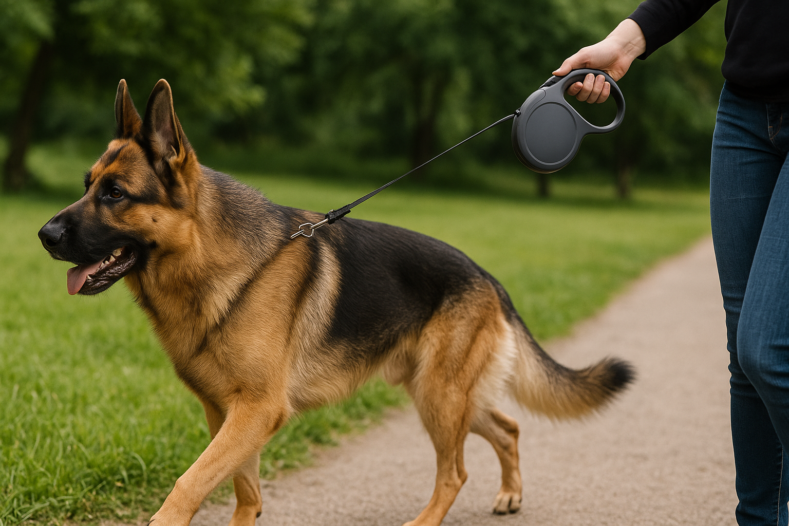 Laisse enrouleur gros chien Image
