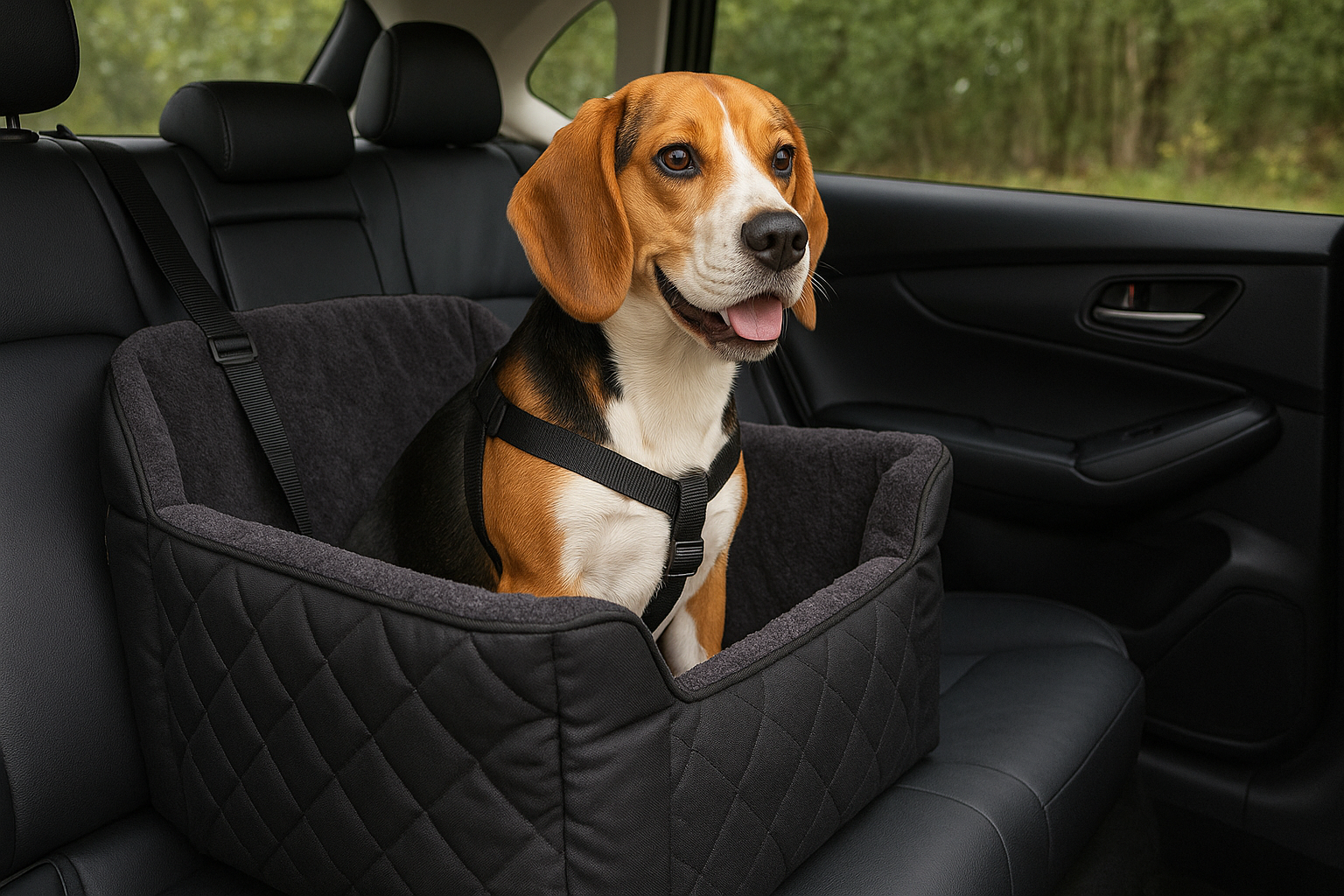 Panier chien voiture Image